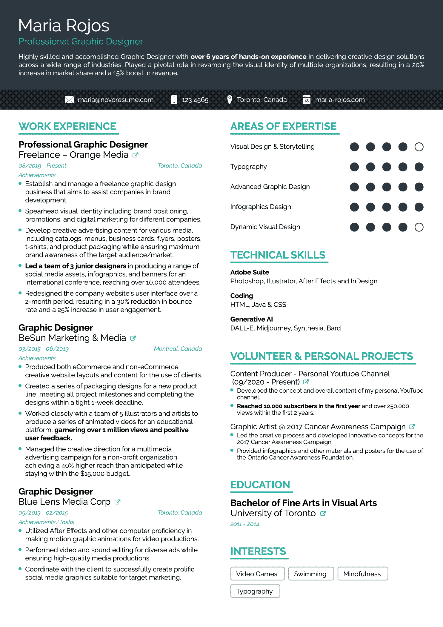 Creative resume template